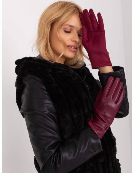 Rękawiczki-AT-RK-239802.28-bordowy