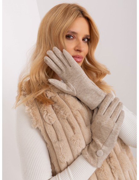 Rękawiczki-AT-RK-239501.10-beżowy