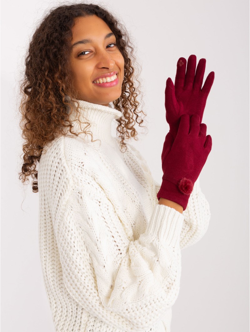 Rękawiczki-AT-RK-23904.26-bordowy