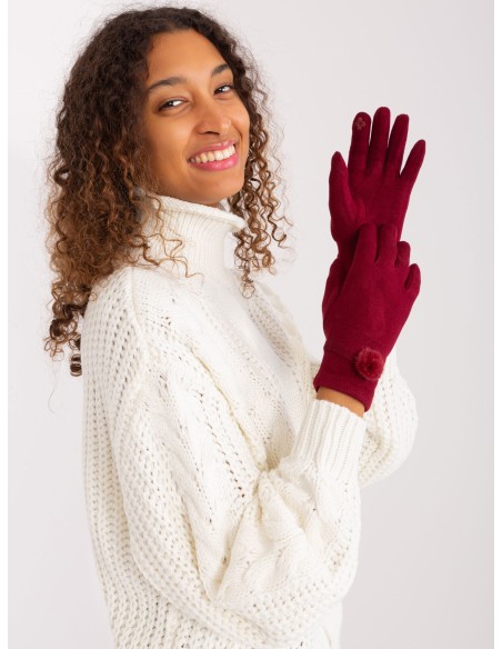 Rękawiczki-AT-RK-23904.26-bordowy