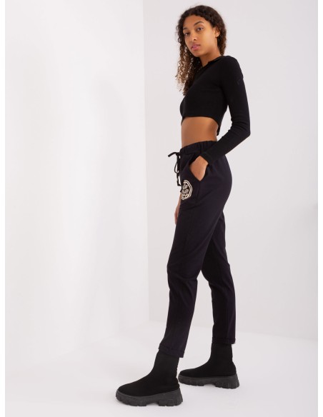 Spodnie dresowe-RV-DR-9260.61-czarny