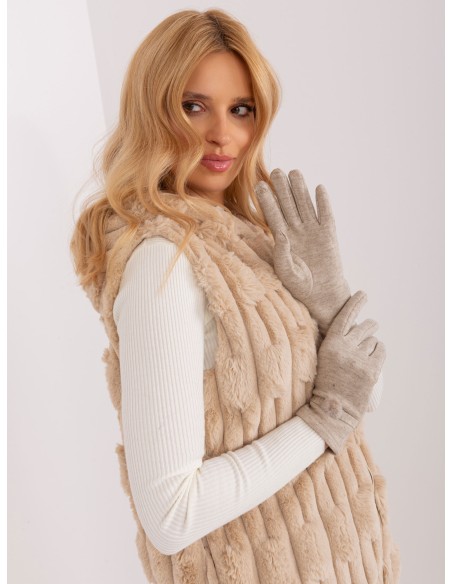 Rękawiczki-AT-RK-23904.27-beżowy