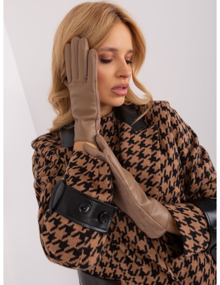 Rękawiczki-AT-RK-239501A.16-ciemny bezowy