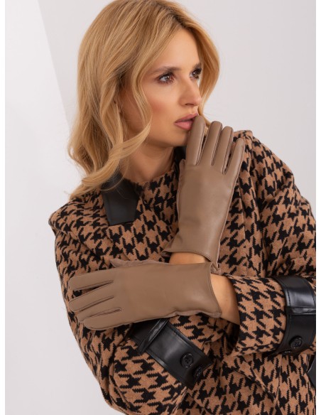 Rękawiczki-AT-RK-239501A.16-ciemny bezowy