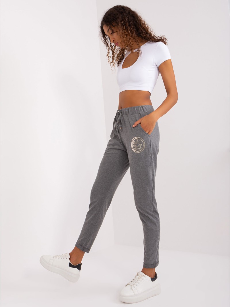 Spodnie dresowe-RV-DR-9260.61-ciemny szary Spodnie dresowe-RV-DR-9260.61-ciemny szary