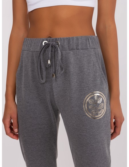 Spodnie dresowe-RV-DR-9260.61-ciemny szary