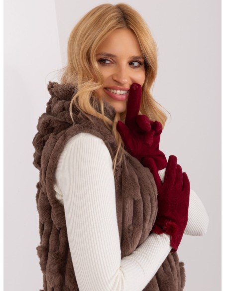 Rękawiczki-AT-RK-239506.98-bordowy