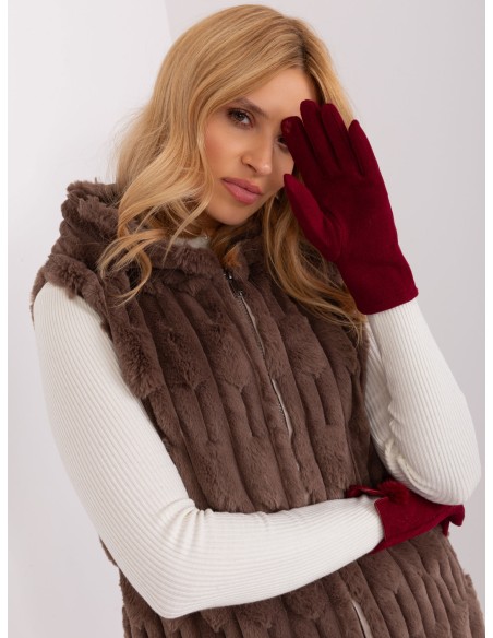 Rękawiczki-AT-RK-239506.98-bordowy