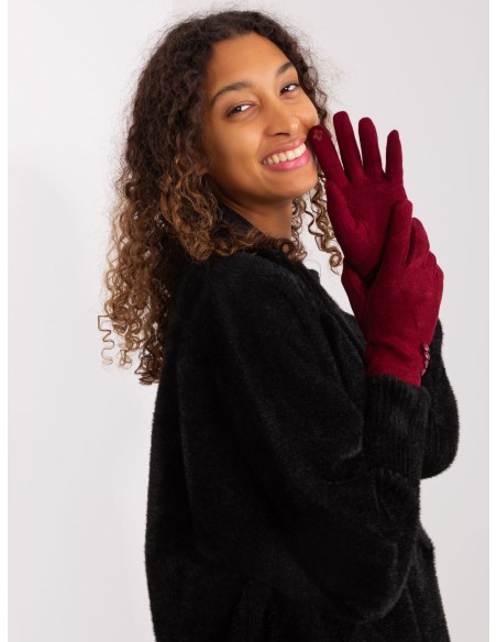 Rękawiczki-AT-RK-239302.10X-bordowy