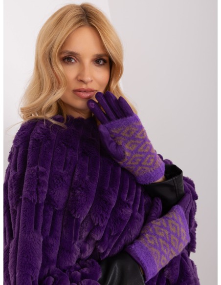 Rękawiczki-AT-RK-2310.91-ciemny fioletowy