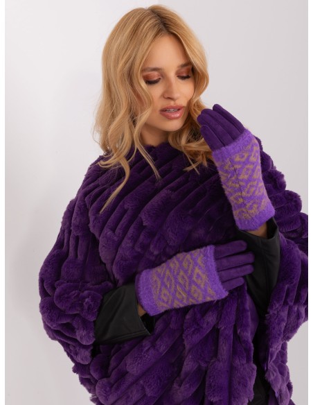 Rękawiczki-AT-RK-2310.91-ciemny fioletowy