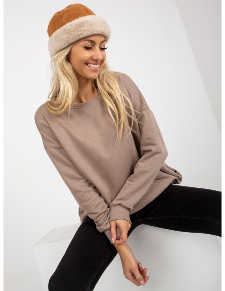 Megztinis tamsiai smėlio spalvos