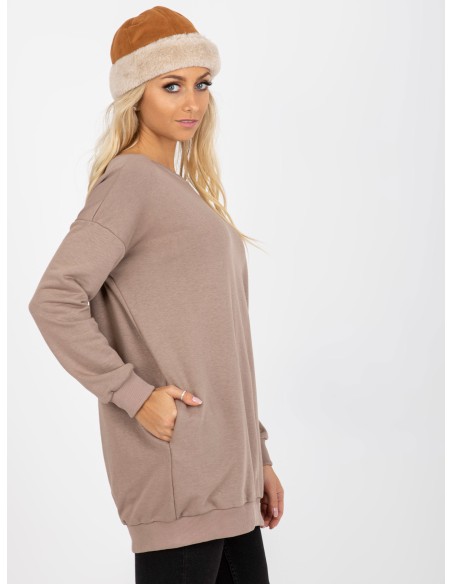 Megztinis tamsiai smėlio spalvos