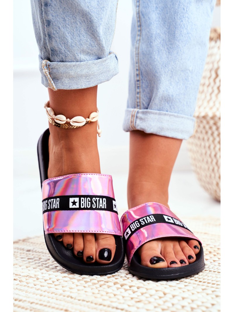 Women's Slides Big Star Pink Holo GG274A008
