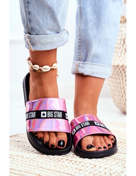 Women's Slides Big Star Pink Holo GG274A008