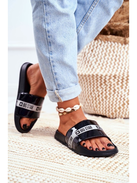 Women's Slides Big Star Painted Black GG274A007 2
