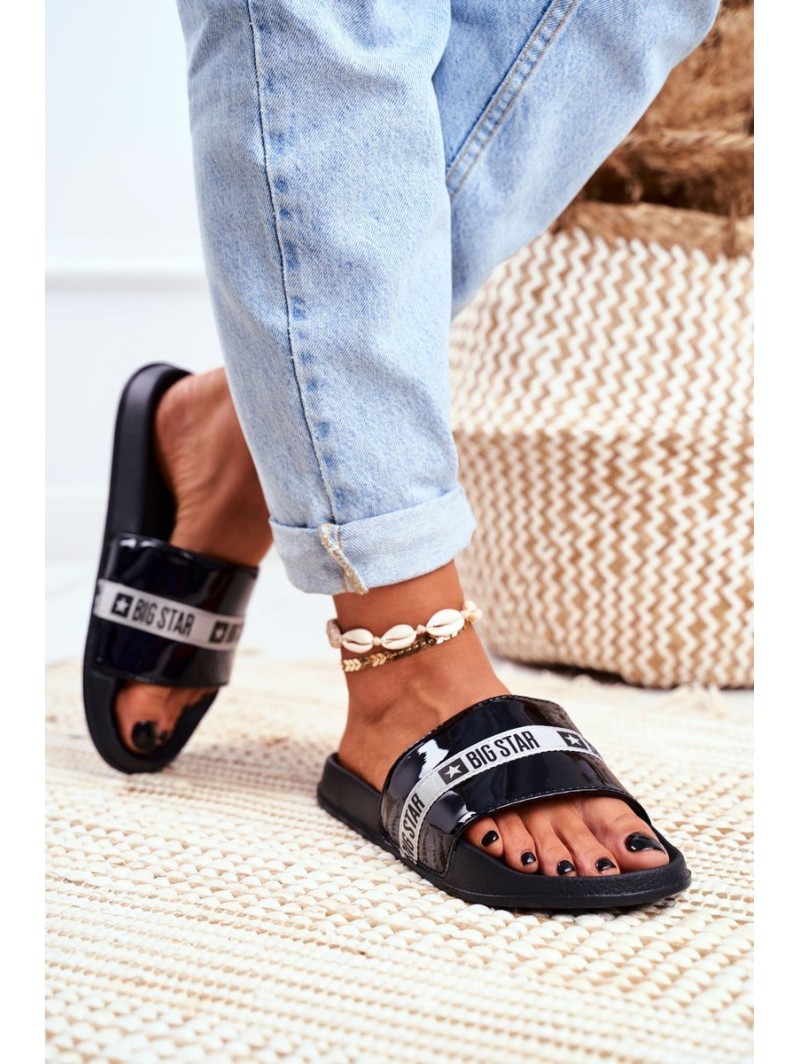 Women's Slides Big Star Painted Black GG274A007