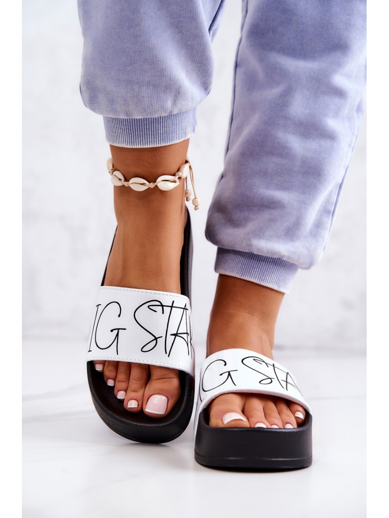 Women's Rubber Slippers Big Star JJ274A275 Black and White