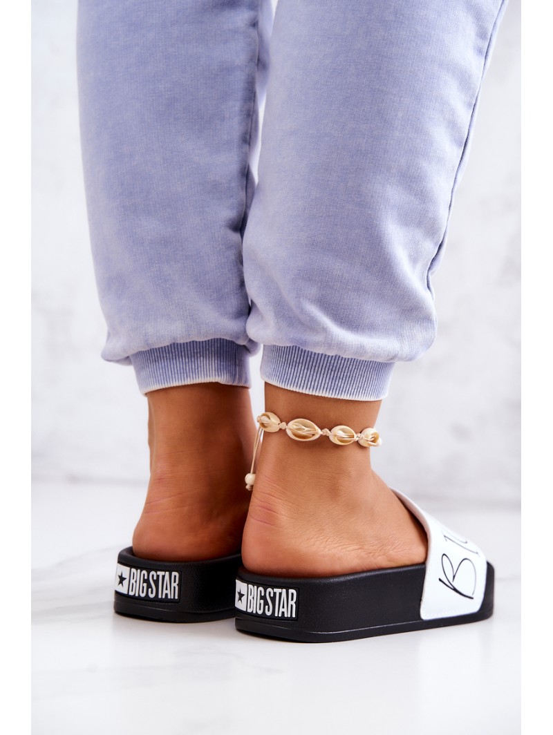 Women's Rubber Slippers Big Star JJ274A275 Black and White