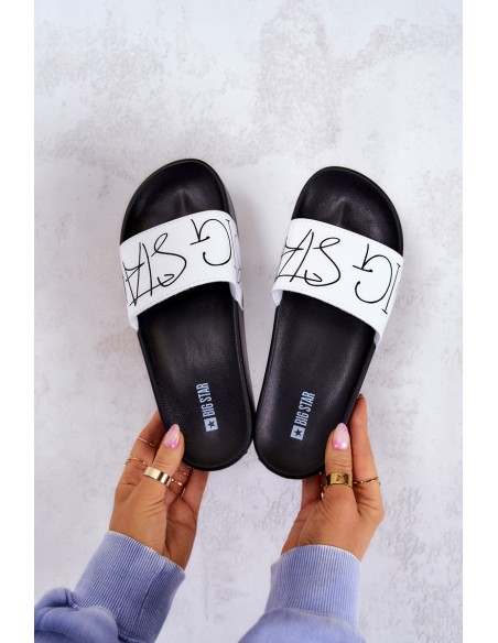 Women's Rubber Slippers Big Star JJ274A275 Black and White