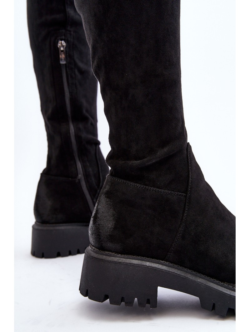 Moteriški aukštakulniai batai virš kelių La.Fi 270068B-SU Juodi Moteriški aukštakulniai batai virš kelių La.Fi 270068B-SU Juodi