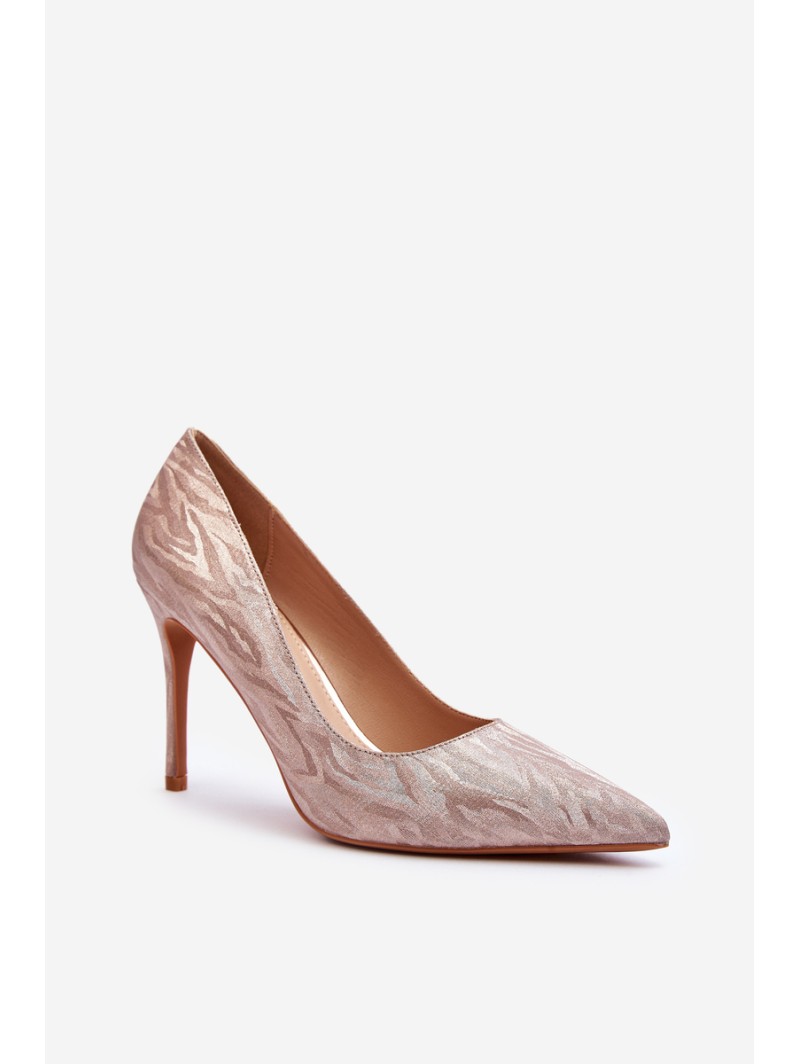 Glittery Embellished Pumps Champagne Klonisa