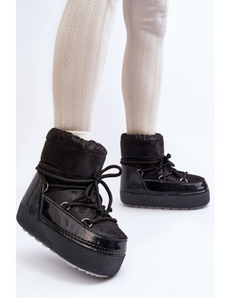 Moteriški sniego batai su juodais raišteliais Toolsa