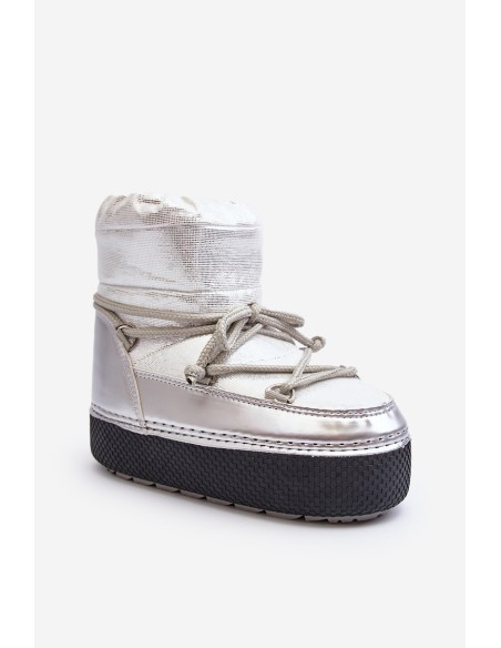 Women's Snow Boots with Silver Lacing Toolsa