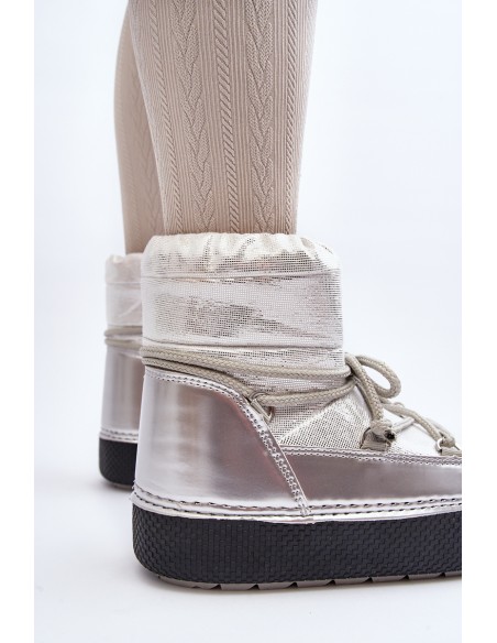 Women's Snow Boots with Silver Lacing Toolsa