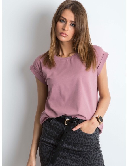 T-shirt-RV-TS-4833.85P-ciemny różowy
