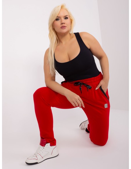 Spodnie dresowe-RV-DR-6736.58-czerwony