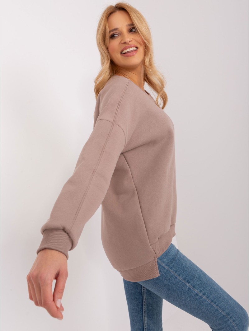 Megztinis tamsiai smėlio spalvos