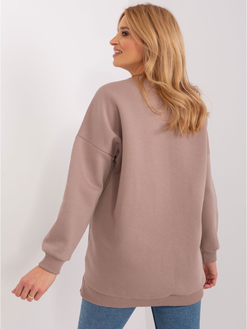 Megztinis tamsiai smėlio spalvos