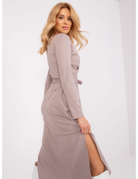 Sukienka-LK-SK-509456.99-ciemny bezowy