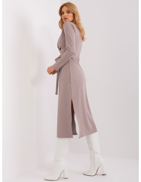 Sukienka-LK-SK-509456.99-ciemny bezowy