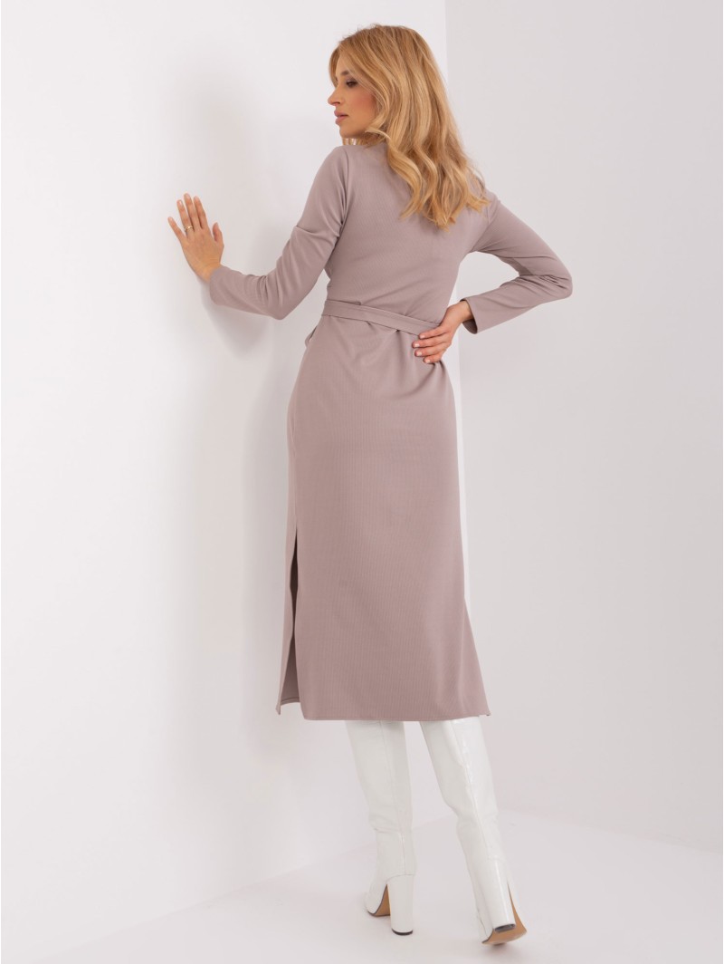 Sukienka-LK-SK-509456.99-ciemny bezowy