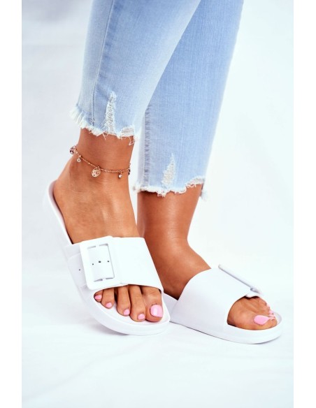 Women's Slides Big Star White FF274A391