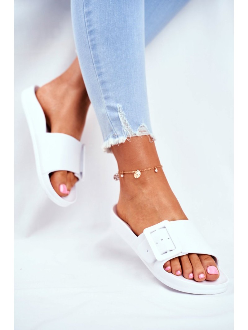 Women's Slides Big Star White FF274A391