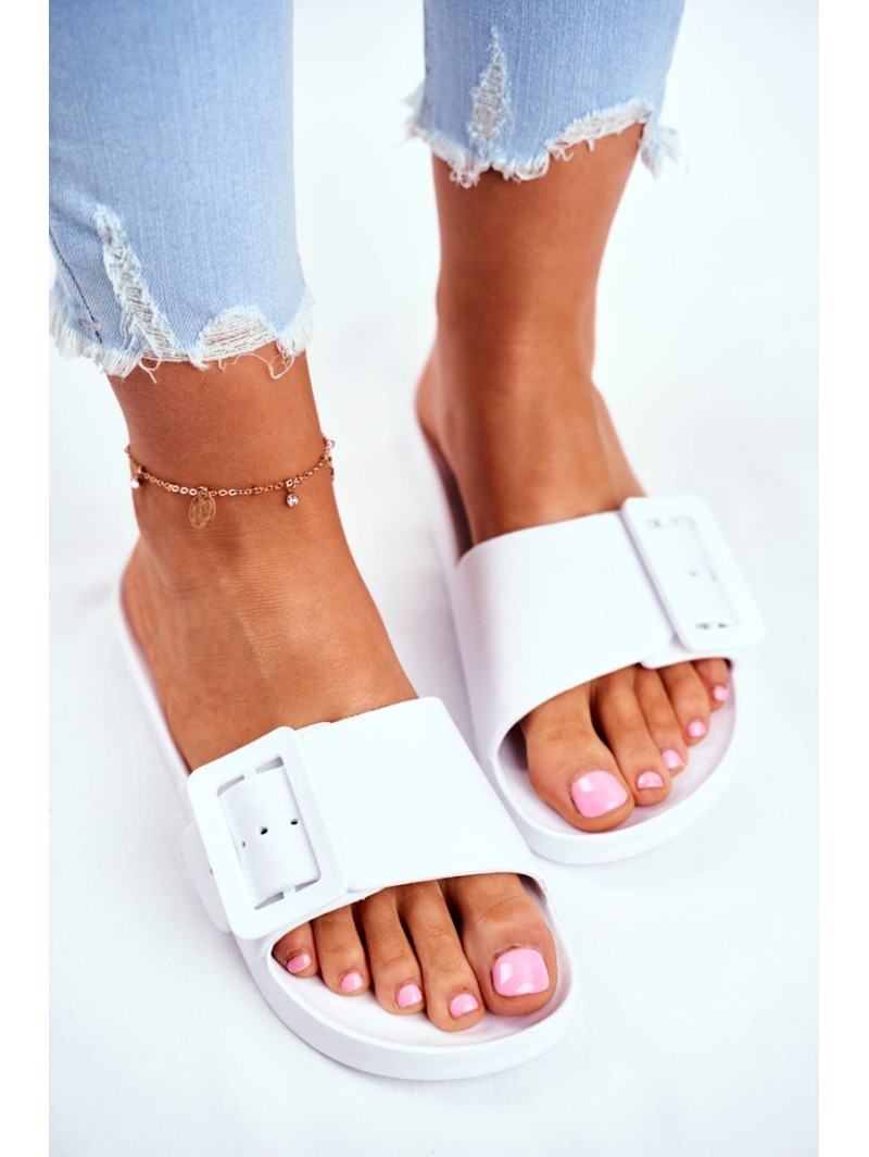 Women's Slides Big Star White FF274A391