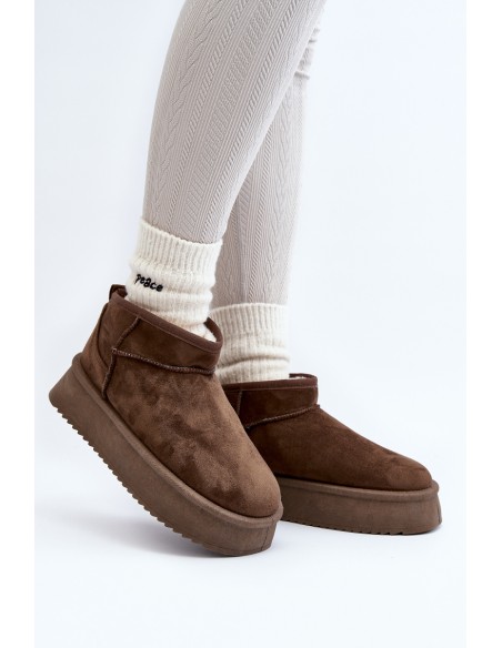 Women's Snow Boots with Chunky Sole Dark Green Caliksa