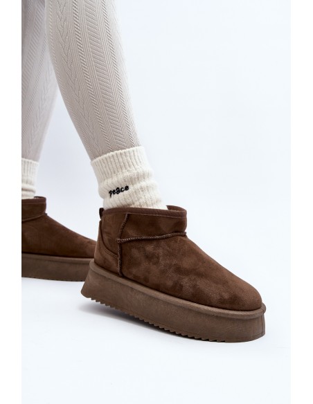 Women's Snow Boots with Chunky Sole Dark Green Caliksa