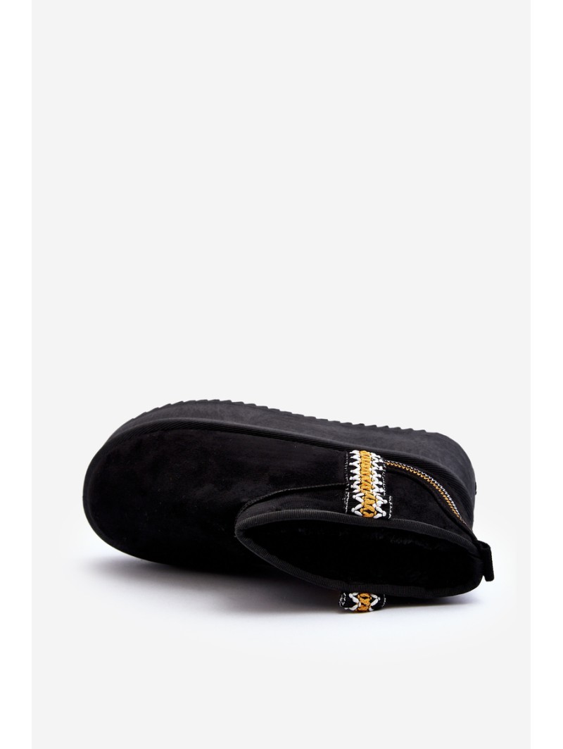 Platform Snow Boots with Pattern Black Udra