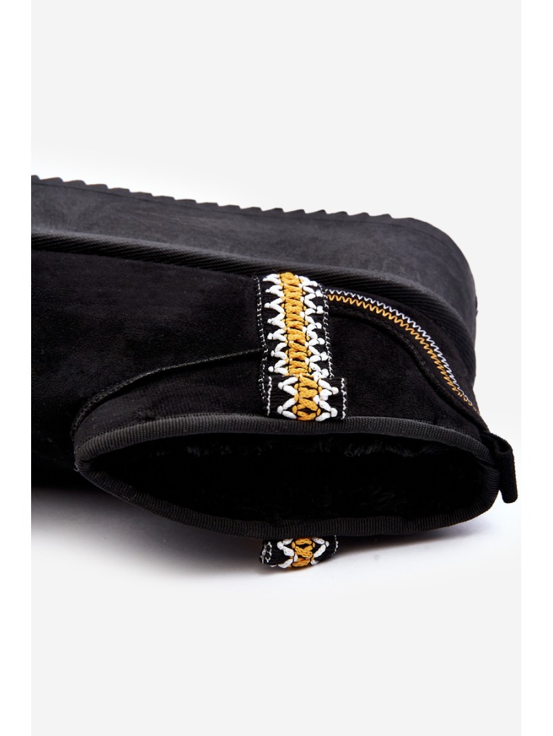 Platform Snow Boots with Pattern Black Udra