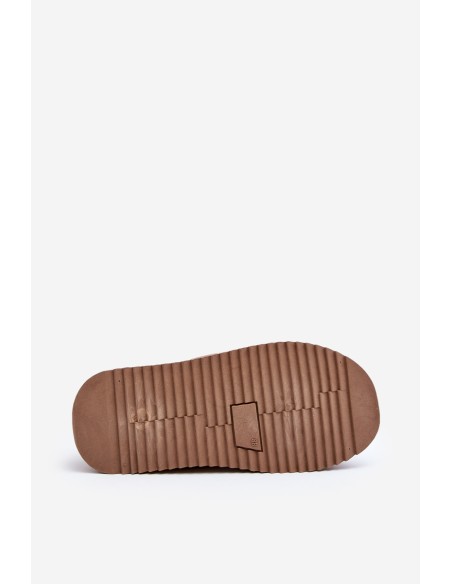 Snow boots on platform with light brown pattern Udra