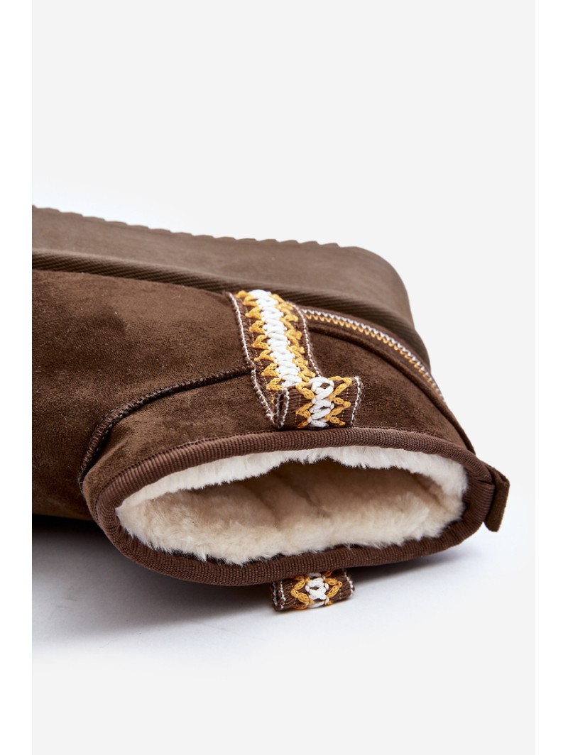 Platform Snow Boots with Dark Green Pattern Udra