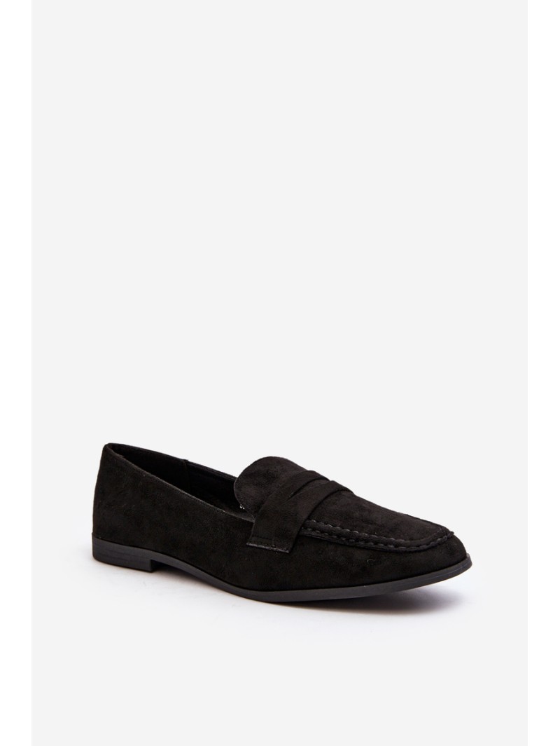 Women's Classic Black Moccasins Olevin