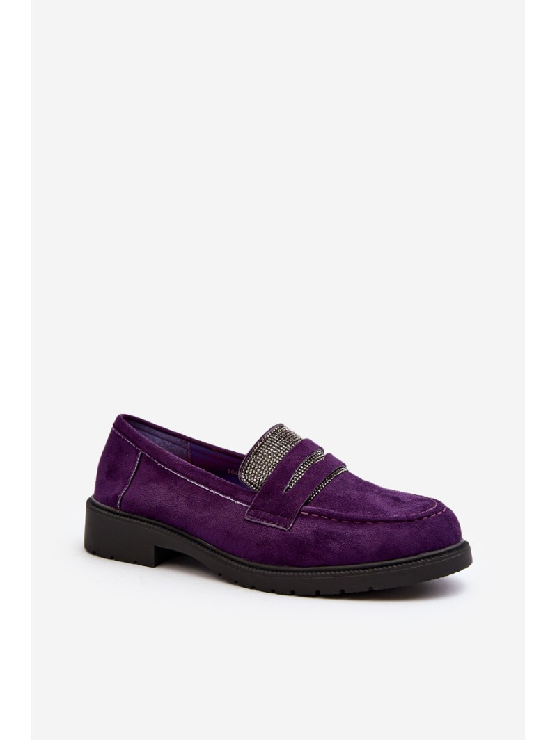 Women's Embellished Moccasins Purple Dananei