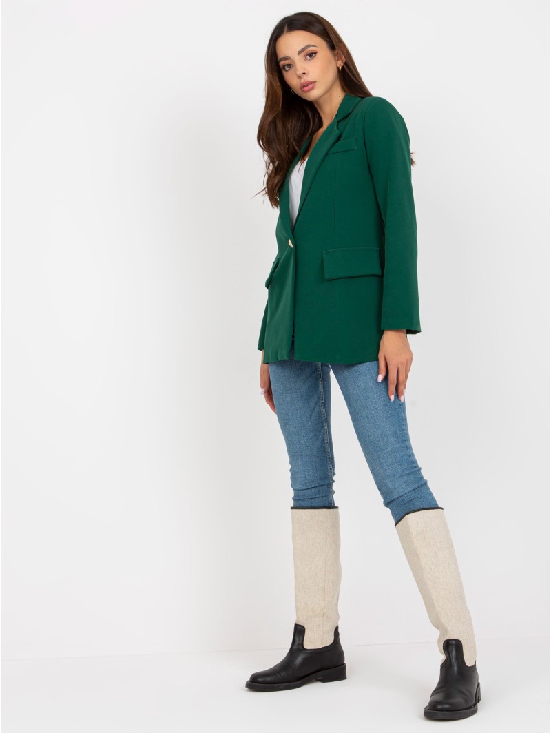 Marynarka-DHJ-MA-15556.22X-ciemny zielony