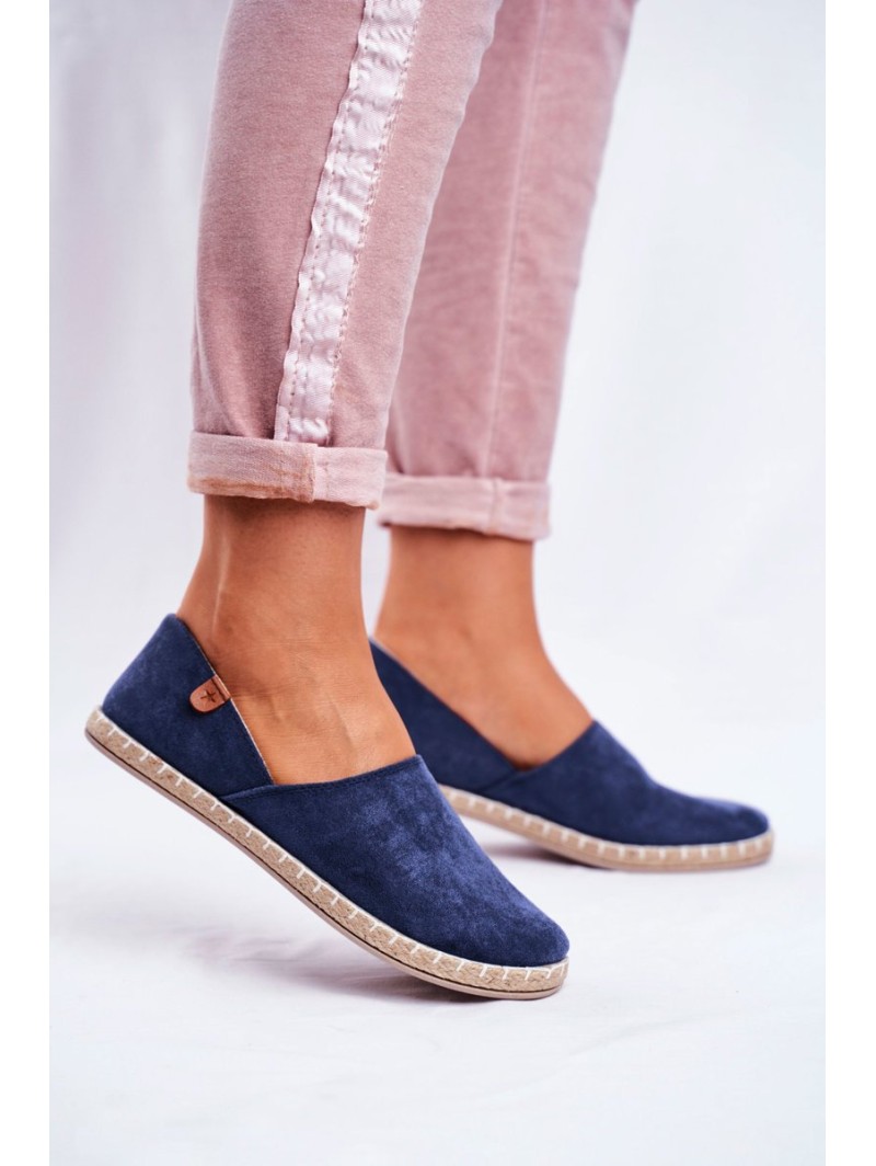 Women's Velvet Espadrilles Navy Vulcano