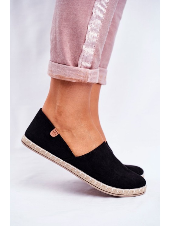 Women's Black Velvet Espadrilles Vulcano 2
